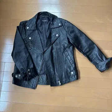 JP LEATHER 블랙 더블 라이더 자켓