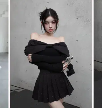 darich 플리츠 랩 스터드 숏 팬츠 M 블랙