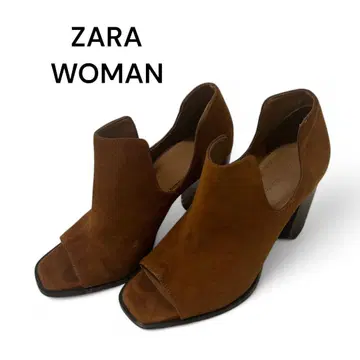ZARA 자라 우먼 부티 오픈토 23cm 상당 브라운 샌들