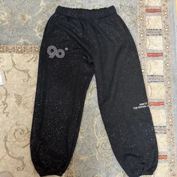 블랙 스팽글 조거 팬츠 9090 S 사이즈