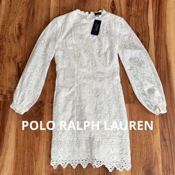 POLO 랄프 로렌 레이스 원피스 화이트 원피스 미국 구매 새상품