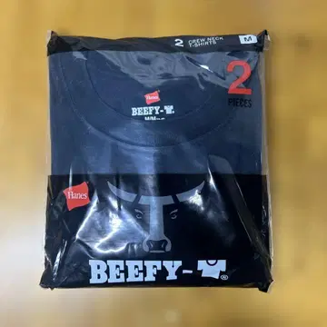 Hanes BEEFY-T 블랙 M 사이즈 2장 세트
