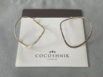 COCOSHNIK K10 폴리 변형 후프 귀걸이 (M)
