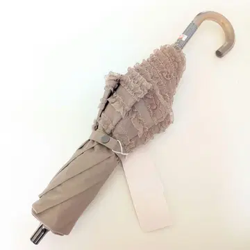 질스튜어트 베이지 브라운 프릴 우천 겸용 우산