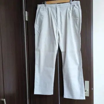남성용 화이트 치노 팬츠 허리밴딩