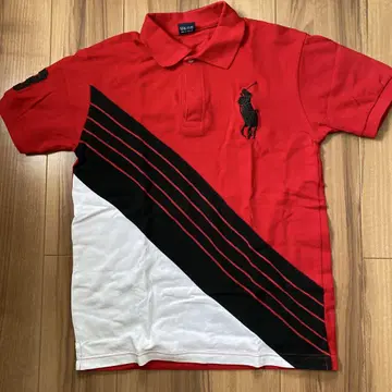 Ralph Lauren 빨간색 스트라이프 피케 셔츠