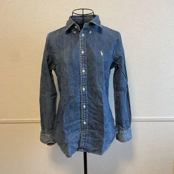 Ralph Lauren 데님 블루 긴팔 셔츠