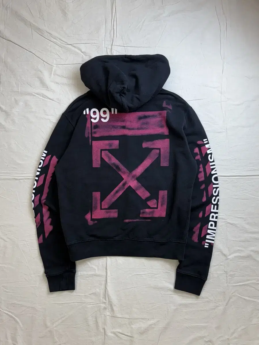 [M] Off-white™️ 19ss Stencil Fuchsia Arrow Hoodie