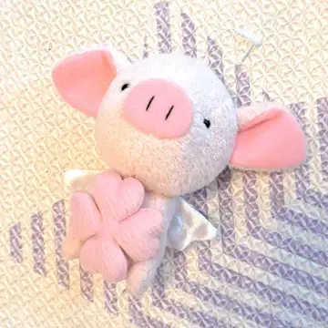 엘 플랜닝 돼지 봉제 인형 네잎클로버 럭키 피그 천사