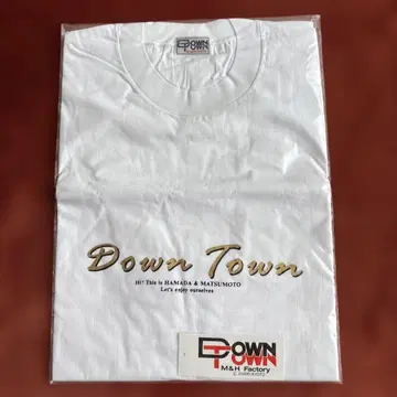 레어 Down Town 화이트 티셔츠