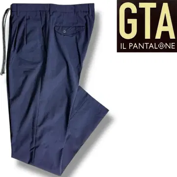 J3045 새상품 GTA 드로 코드 2 플리츠 이지 슬랙스 네이비 50