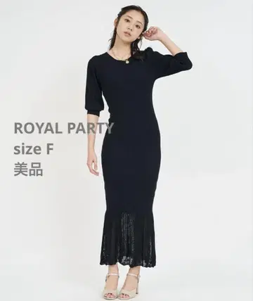ROYAL PARTY 리브 니트 반팔 원피스