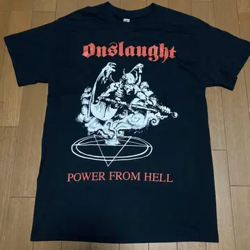 미사용 새상품_메탈 티셔츠_ONSLAUGHT 온스로트_M 사이즈