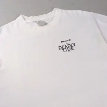 90s microsoft DEADLY TIDE 게임 빈티지 티셔츠