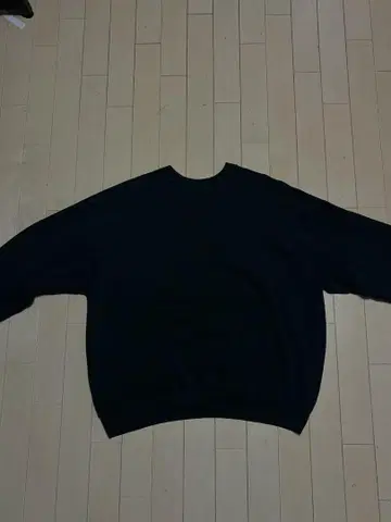 프룻 오브 더 룸 래글런 맨투맨 "블랙" made in USA