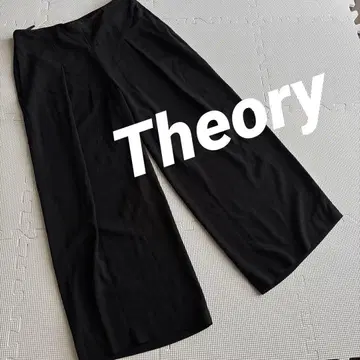 Theory 얇은 소재의 부드러운 블랙 팬츠 사이즈 0