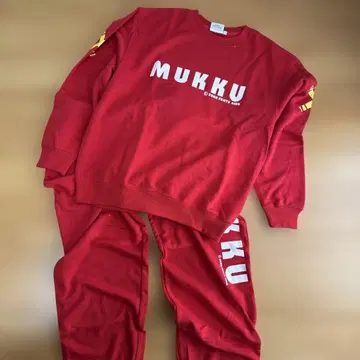 MUKKU 맨투맨 세트 레드