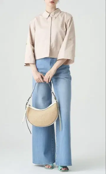 ANAYI 아나이 트윌 크롭 셔츠