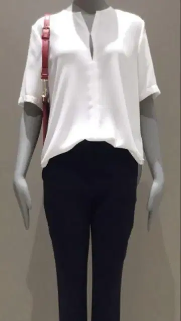 띠어리 워셔블 블라우스 반팔 후크 풀오버