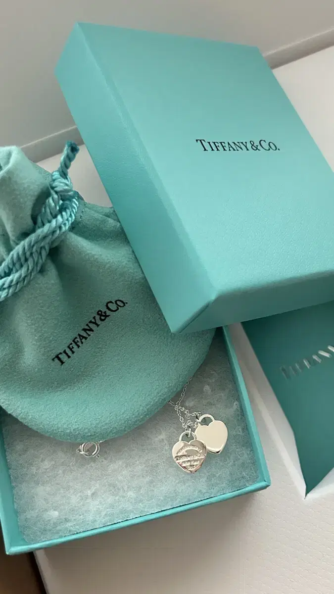 Tiffany & Co. Double Heart Tag Mini Pendant Silver