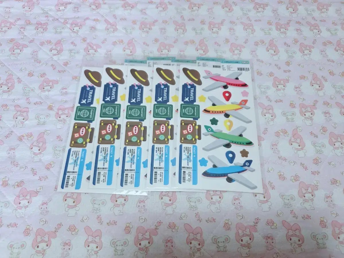 유르 데코스티커 비행기5장 일괄 3,500원