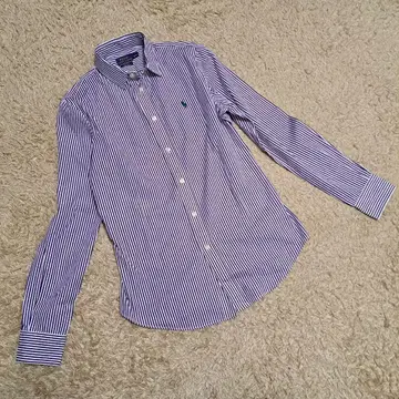 새상품급 폴로 랄프로렌 긴팔 CUSTOM FIT 현행 택 스트라이프