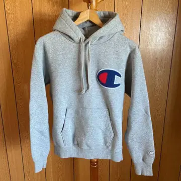 챔피온 그레이 후드 부착 후드티