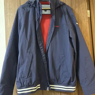 HILFIGER 후드 부착 나일론 자켓 네이비