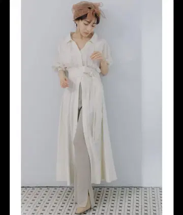 SNIDEL 화이트 셔츠 원피스