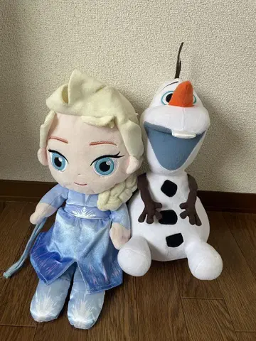 엘사와 올라프 봉제 인형 세트 약 30cm