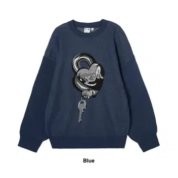 Xgirl KEY JACQUARD KNIT 파랑