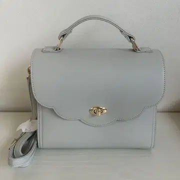 WEGO 스캘럽 이타백 숄더 백 그레이