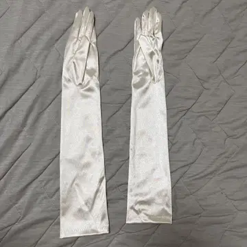 베이지 새틴 롱 그로브 50cm