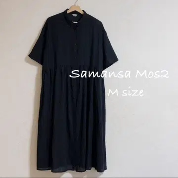 사만사 모스모스 /SM2/블랙 /롱 원피스/ 셔츠 원피스/겉옷