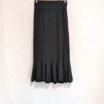 데이지 허리 밴딩 머메이드 플레어 리브 스커트 엘레강트 XL