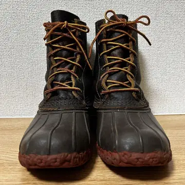 빈 부츠 우먼 8인치 브라운 가죽 레드 밑창
