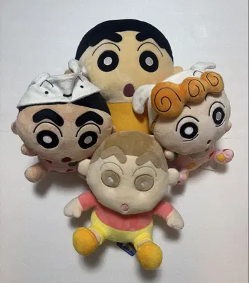 크레용 신짱 봉제 인형 세트 4개