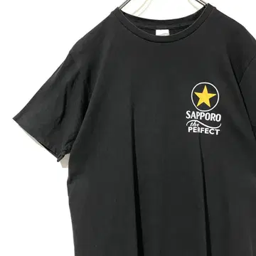 삿포로 블랙 라벨 프린트 티셔츠 L THE PERFECT 생맥주