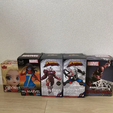 피규어 세트 Ms.Marvel, Iron Man, Spider-Man