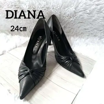 DIANA 다이애나 펌프스 24cm 블랙 스틸레토 트위스트