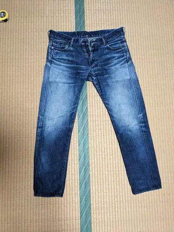 재팬 블루 청바지 스트레이트 데님 일본제