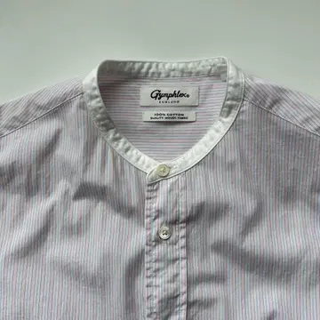Gymple 100% 코튼 스트라이프 셔츠 원피스