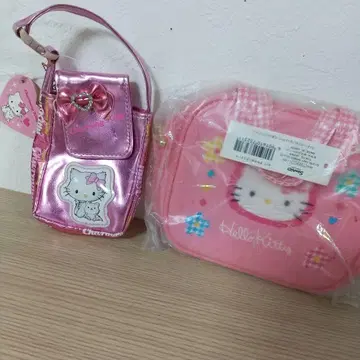 새상품 헬로키티 참키티 핸드폰 파우치 미니 토트백 카오하나