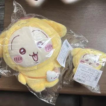 치이카와 (먼작귀) 폼폼푸딩 마스코트 홀더 봉제 인형 2개 세트