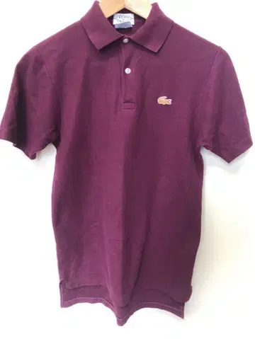 Lacoste 버건디 피케 셔츠