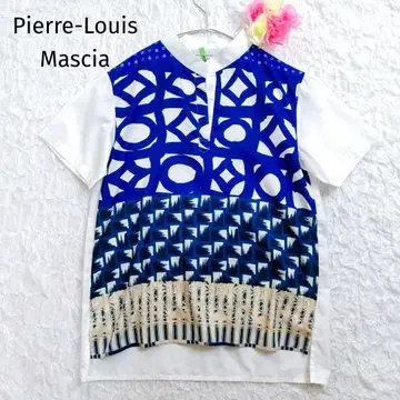 pierre-louis mascia 이종 소재 상의 반팔 이탈리아제