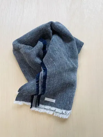 fog linen work 린넨 스톨 블루