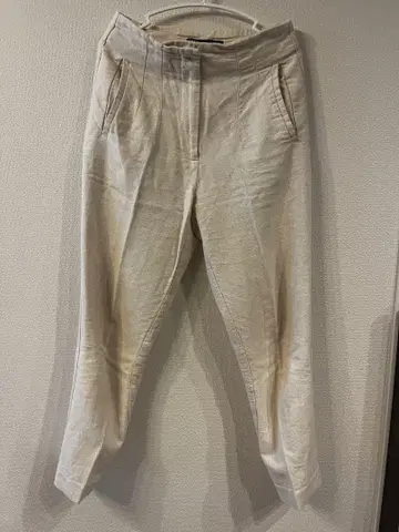 자라 린넨 스타일 베이지 슬랙스 EUR 36