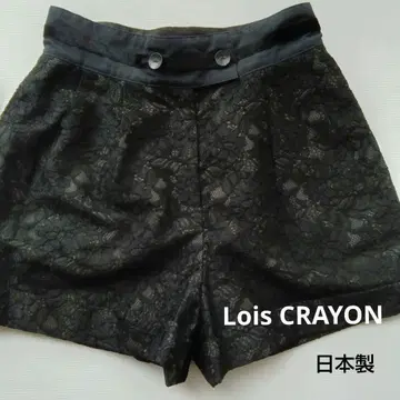 Lois Crayon 블랙 레이스 숏 팬츠 M