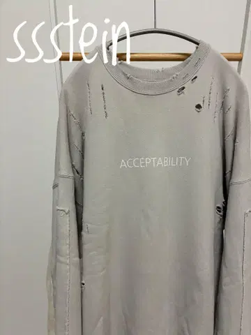 ssstein 오버 사이즈 드릴 빌드 맨투맨
